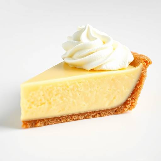A slice of key lime pie with a graham cracker crust and topped with whipped cream.