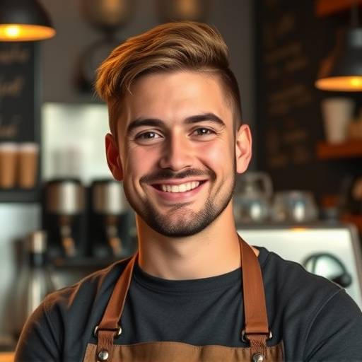 Photo of Ethan Carter, Head Barista at The Daily Grind Cafe.