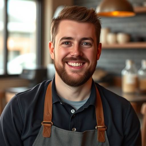 Photo of Noah Davis, General Manager at The Daily Grind Cafe.